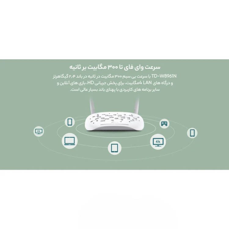 مودم روتر بیسیم ADSL2 Plus تی پی-لینک مدل W8961N