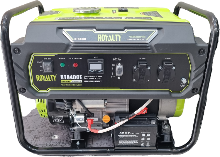 موتور برق 4 کیلووات رویالتی بنزینی تکنولوژی ژاپن مدل RT 8400E استارتی