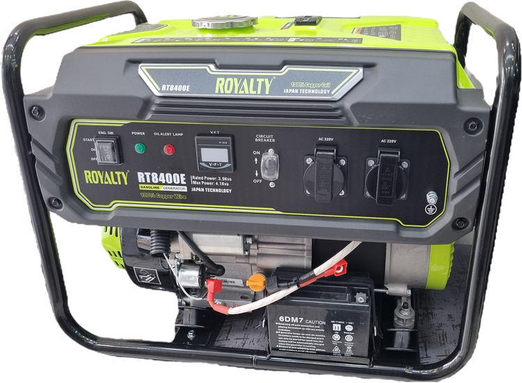 موتور برق 4 کیلووات رویالتی بنزینی تکنولوژی ژاپن مدل RT 8400E استارتی