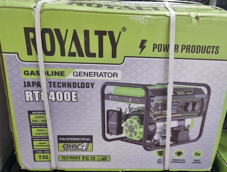 موتور برق 4 کیلووات رویالتی بنزینی تکنولوژی ژاپن مدل RT 8400E استارتی