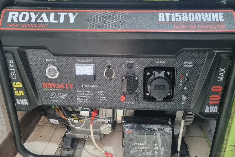 موتور برق 10 کیلووات رویالتی بنزینی تکنولوژی ژاپن مدل RT 15800WHE استارتی